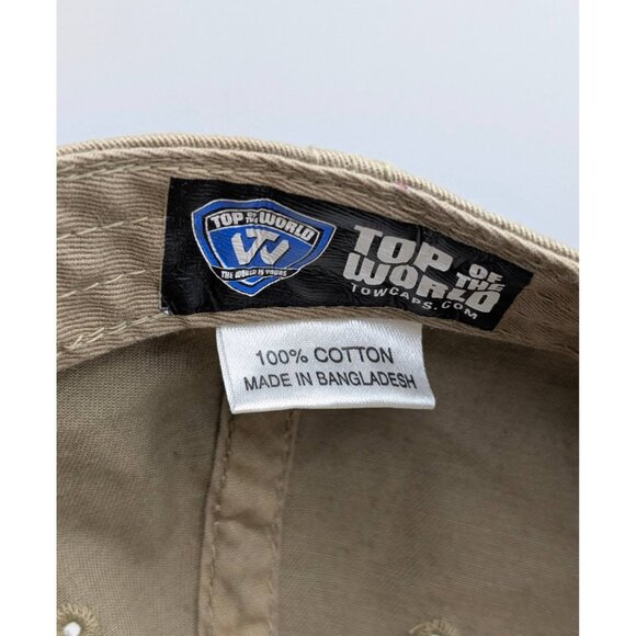 Vintage CINCINNATI CYCLONES Strap Back Hat Cap Hockey VTG Twister Logo TOW Tan - Picture 5 of 5